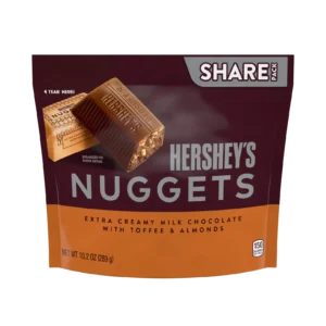 Hershey's nuggets extra creamy milk chocolate with toffee and almonds 10.2oz