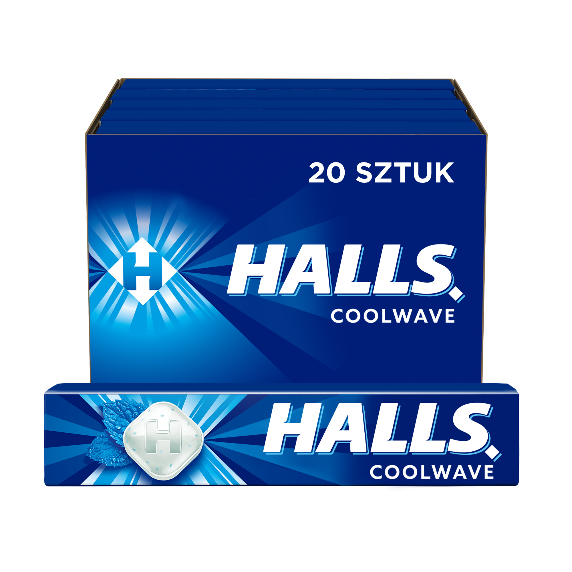 Halls Coolwave Cukierki 33.5g Display x20