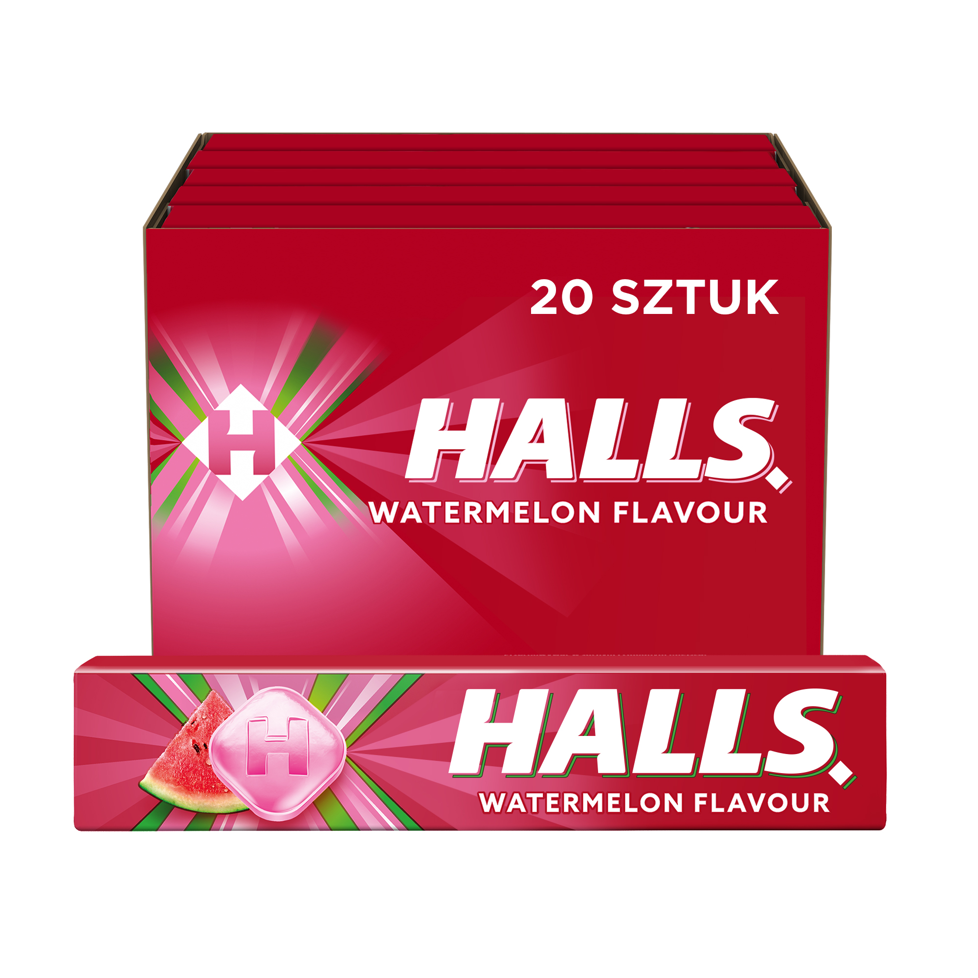 Halls Watermelon Cukierki 33.5g Display x20