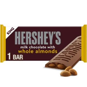 Hershey’s Whole Almond King Size Caramel Milk Chocolate Bar. This 2.6 oz