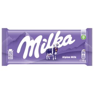 Milka Alpine Milk Chocolate 90g – Box of 25