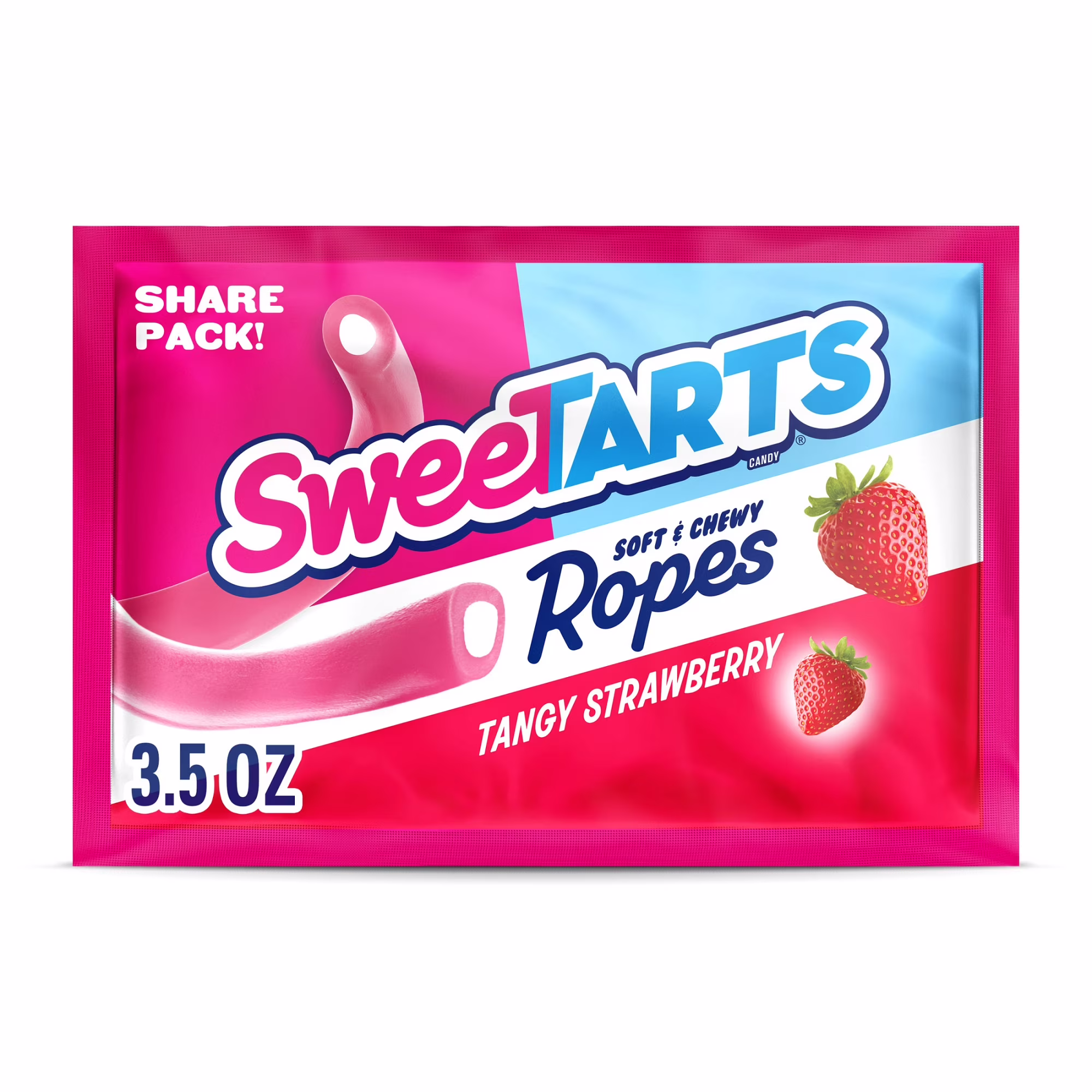 SweeTarts Rainbow Punch Twisted Ropes Candy 3.5oz X12.