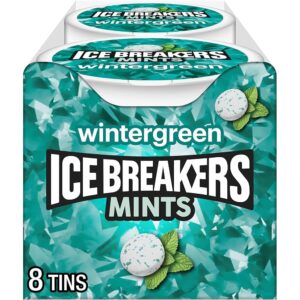 ICE BREAKERS Wintergreen Sugar-Free Mints 12 oz Box, 8 Pack