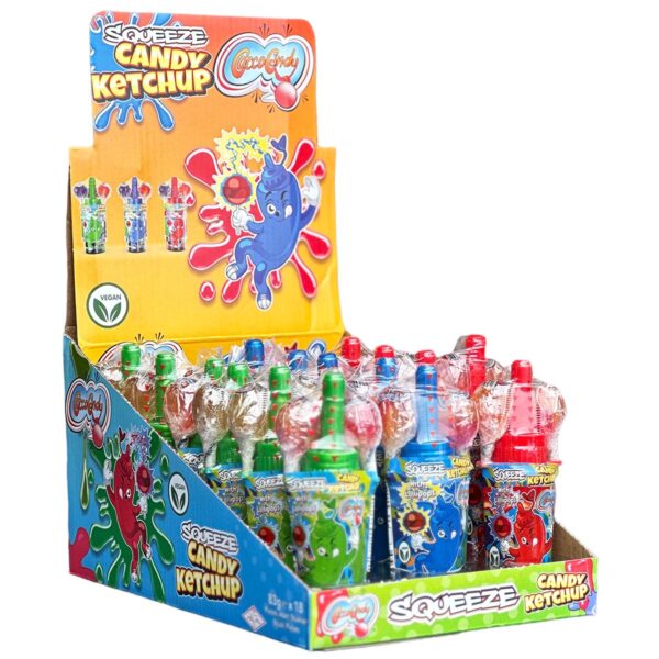 Coco Candy Sour Squeeze Ketchup with Lollipop 65g x18