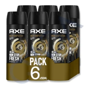 Axe Gold Temptation Deodorant 150ml-X6